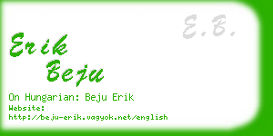 erik beju business card